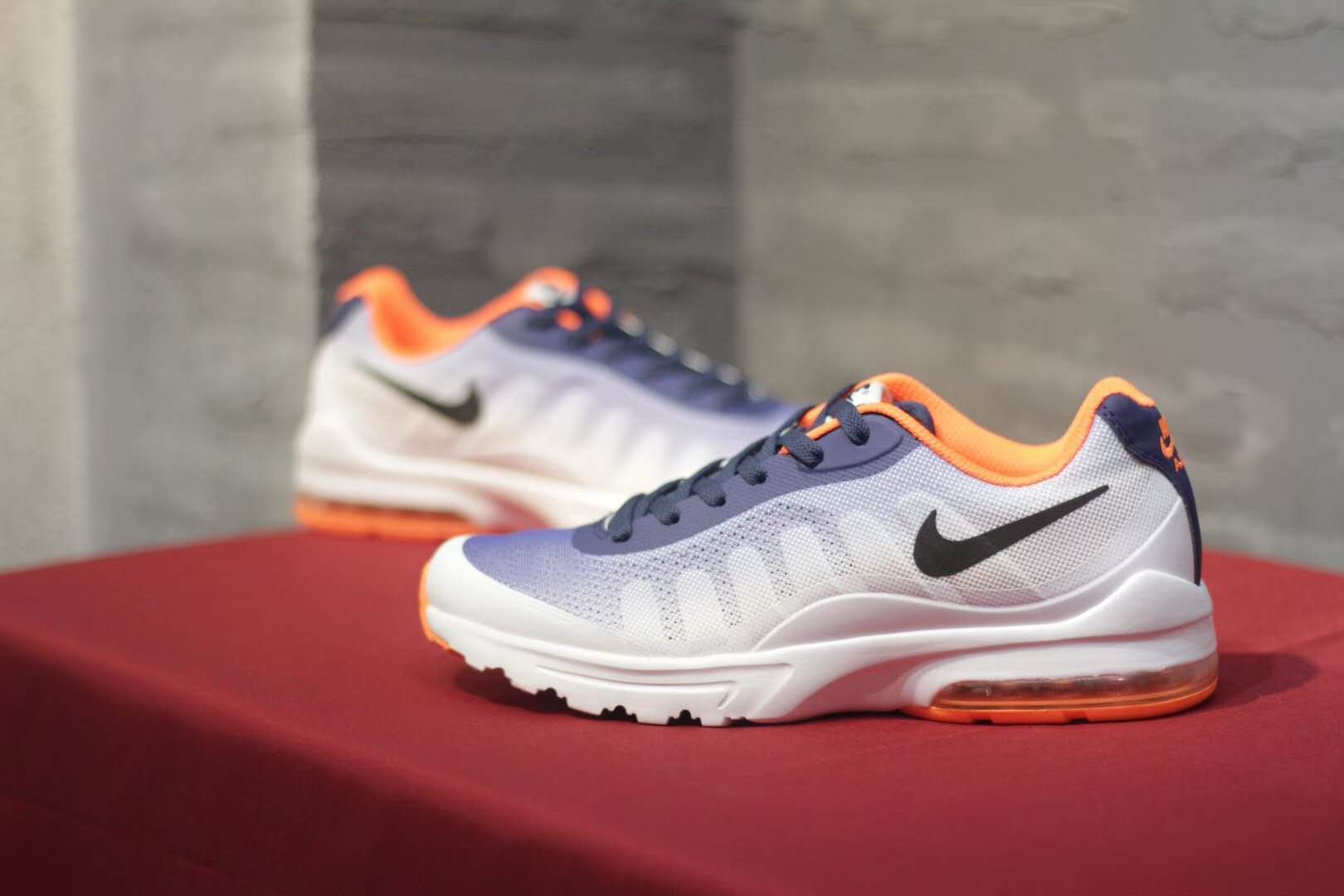 Men Nike Air Max Invigor Print 95 White Purple Orange Shoes